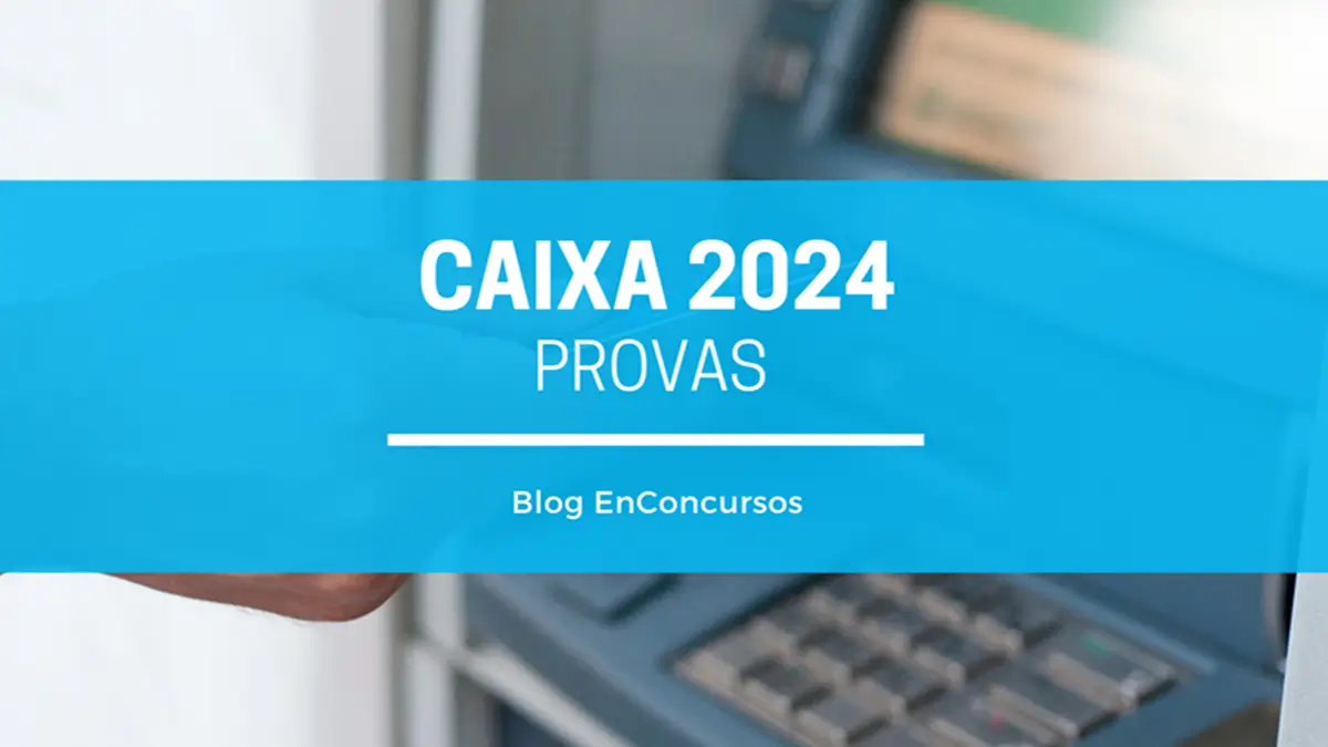 foto de uma mão segurando cartão para inseri-lo no caixa eletrônico da agência com texto sobre Concurso Caixa 2024 - Provas Anteriores PDF