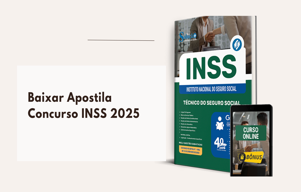 capa da apostila concurso inss