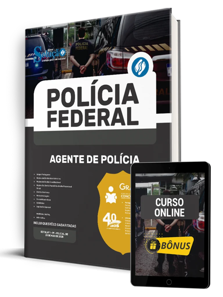 Apostila Concurso Polícia Federal 2025 PDF grátis Curso Online - Agente
