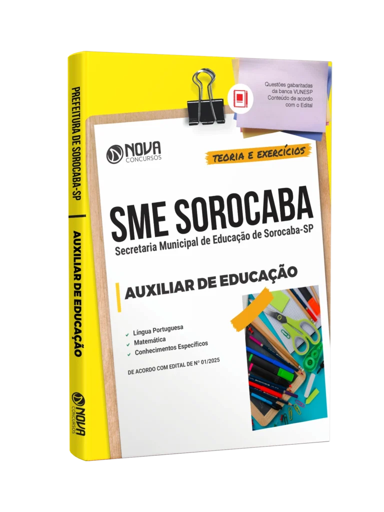 Apostila Auxiliar de Educação Sorocaba 2025