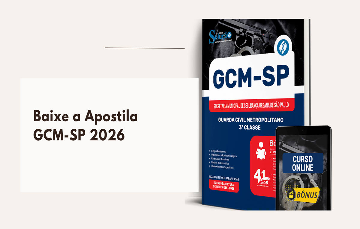imagem de apostila gcm-sp 2026 pdf com texto